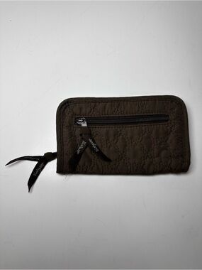 Thirty-One Quilted Brown Zip Wallet